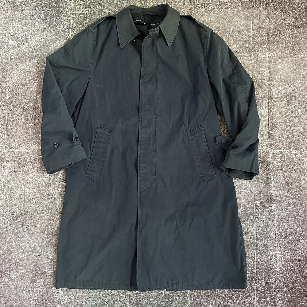 Men's Vintage 80's Centre US Air Force Navy Blue All Weather Coat Jacket Sz 42 R